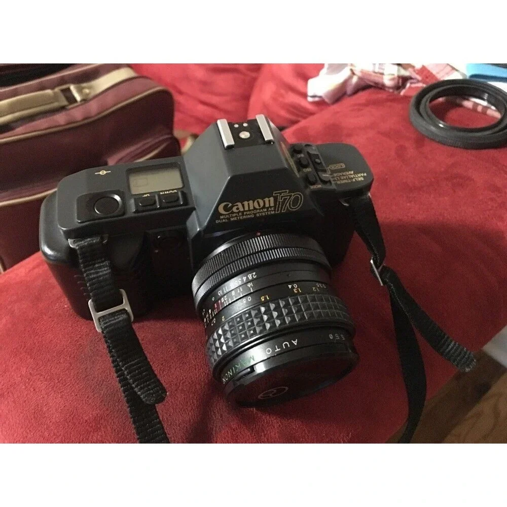CANON T70 BLACK, With Makinon 28mm Lens‎